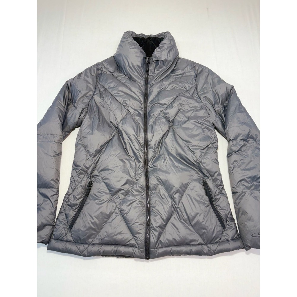 Champion VentureDown Gray Puffer Jacket Women Large Down Feather Insulated Zip